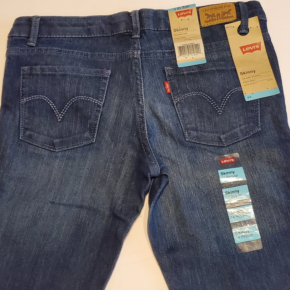 Girls Levi's skinny jeans 14R Adj Stretch NWT - Picture 2 of 6